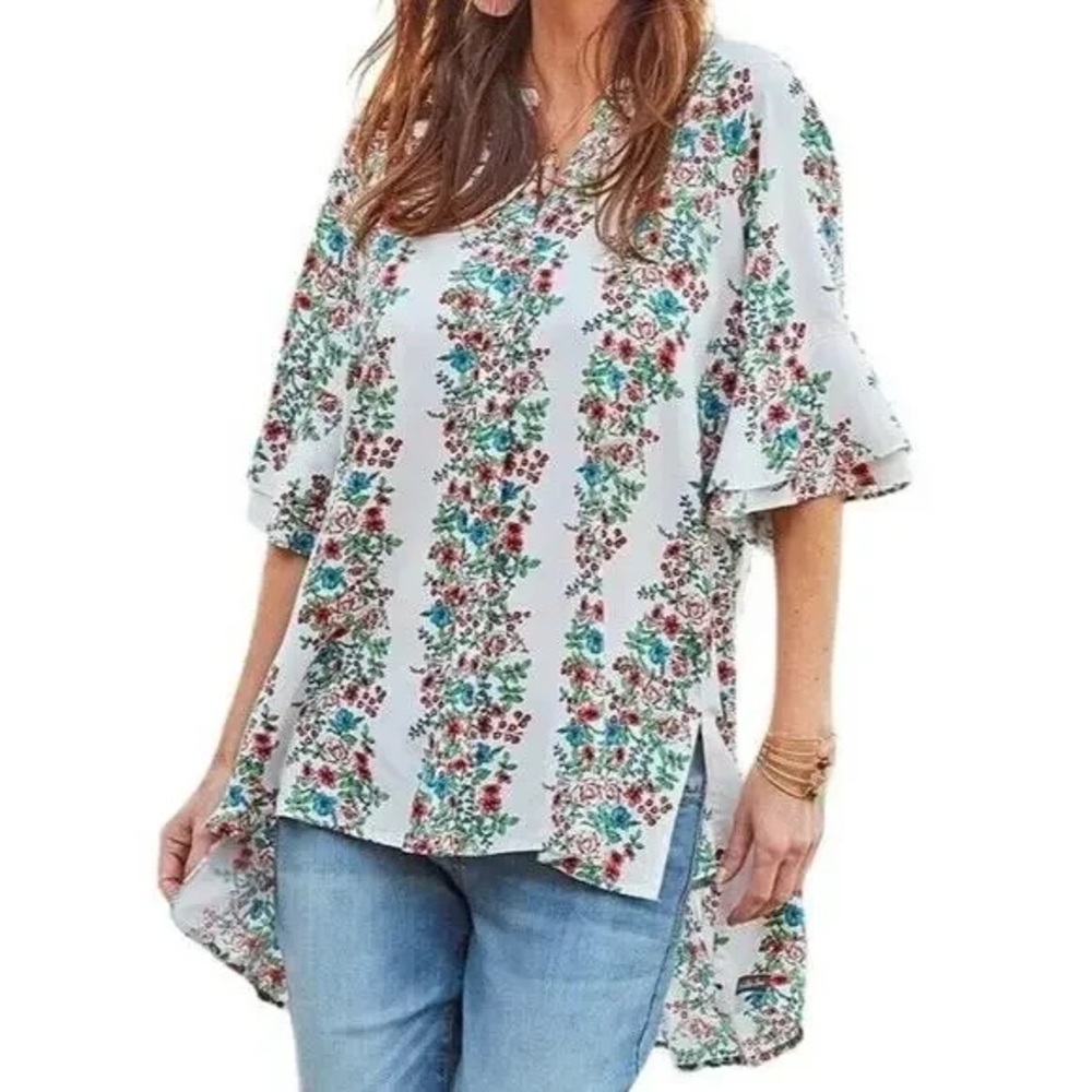 Matilda Jane Tunic Top Floral Wish You Were Here Our Atlas High Low Cottage